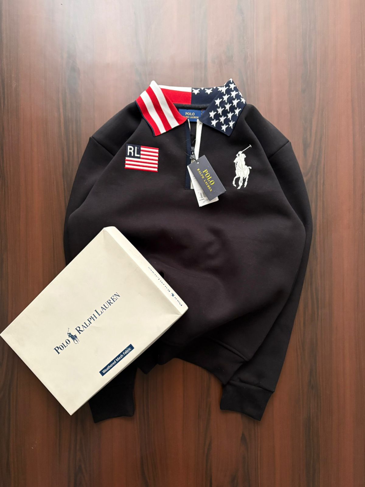 FIRST COPY RALPH LAUREN COLLAR SWEATSHIRT - Image 3