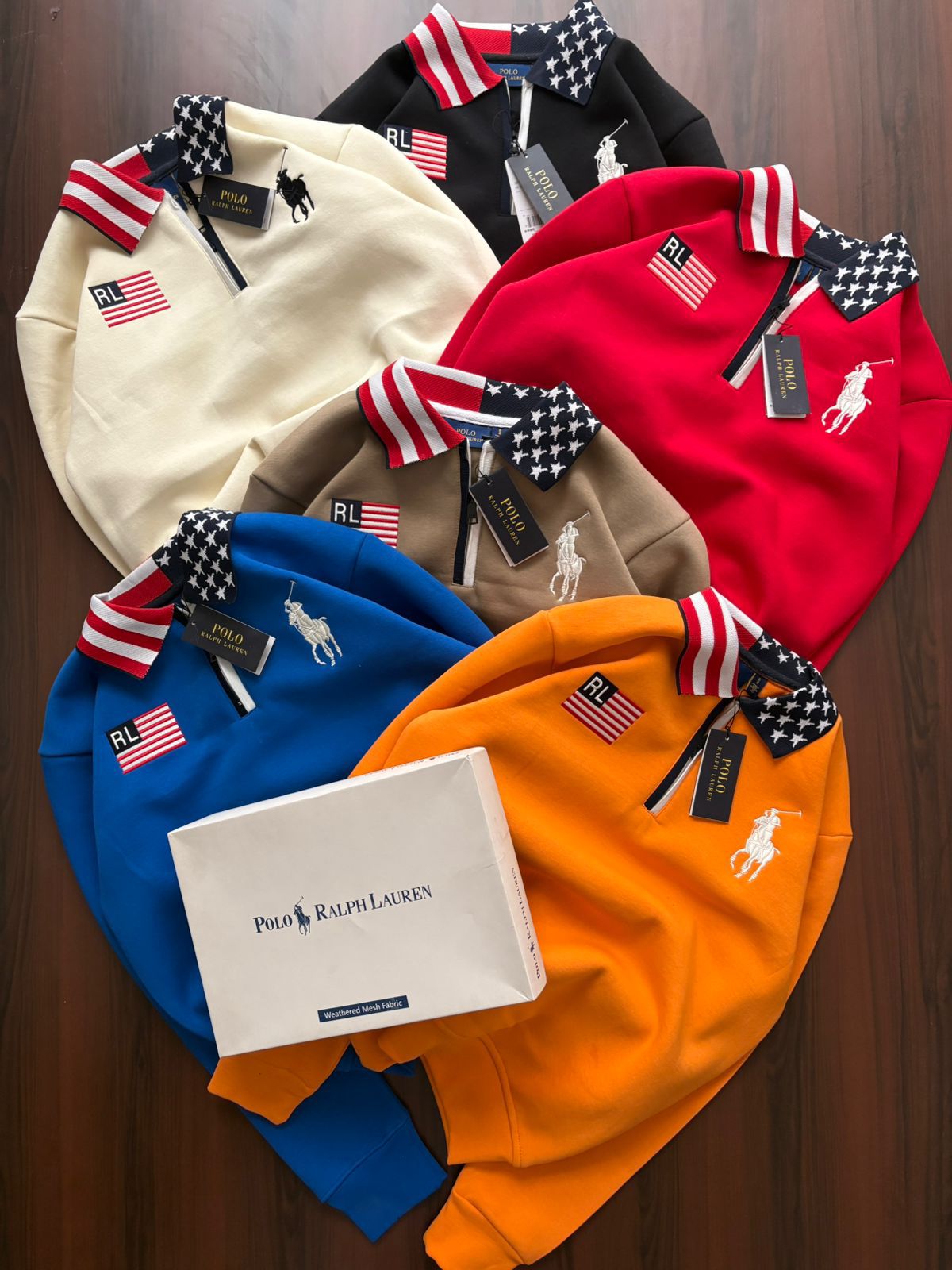 FIRST COPY RALPH LAUREN COLLAR SWEATSHIRT