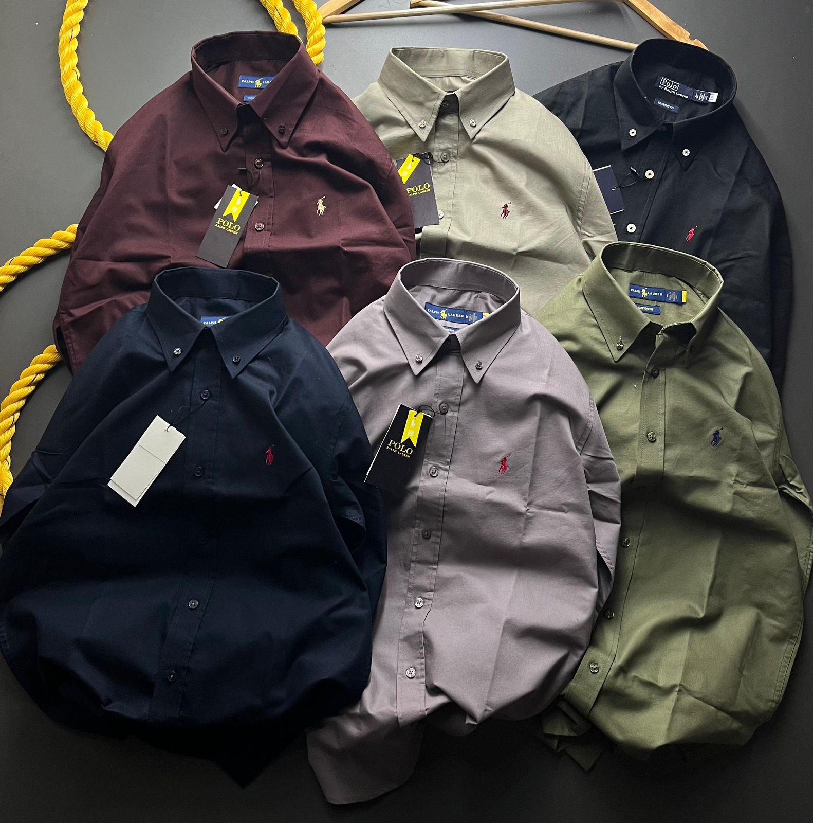 FIRST COPY RALPH LAUREN PLAIN SHIRT - Image 3