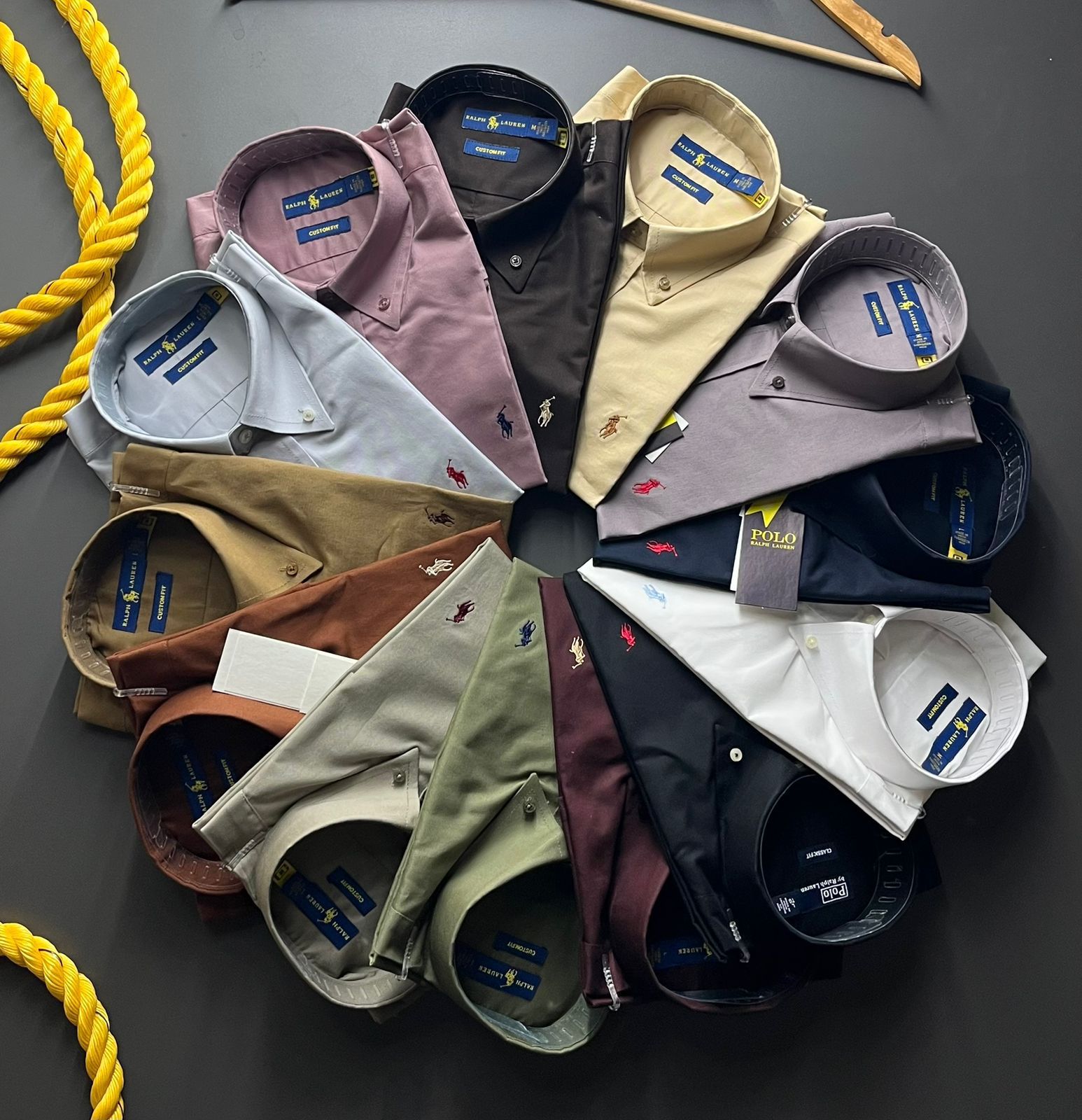 FIRST COPY RALPH LAUREN PLAIN SHIRT - Image 2