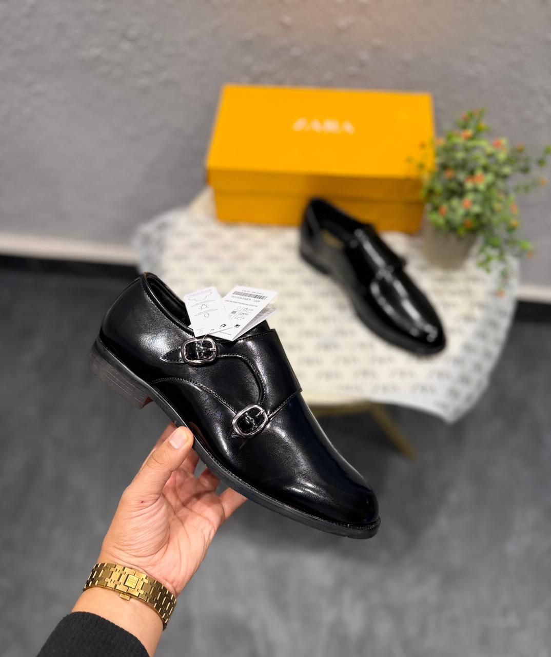 FIRST COPY ZARA MONK STRAP FORMAL SHOES - Image 5