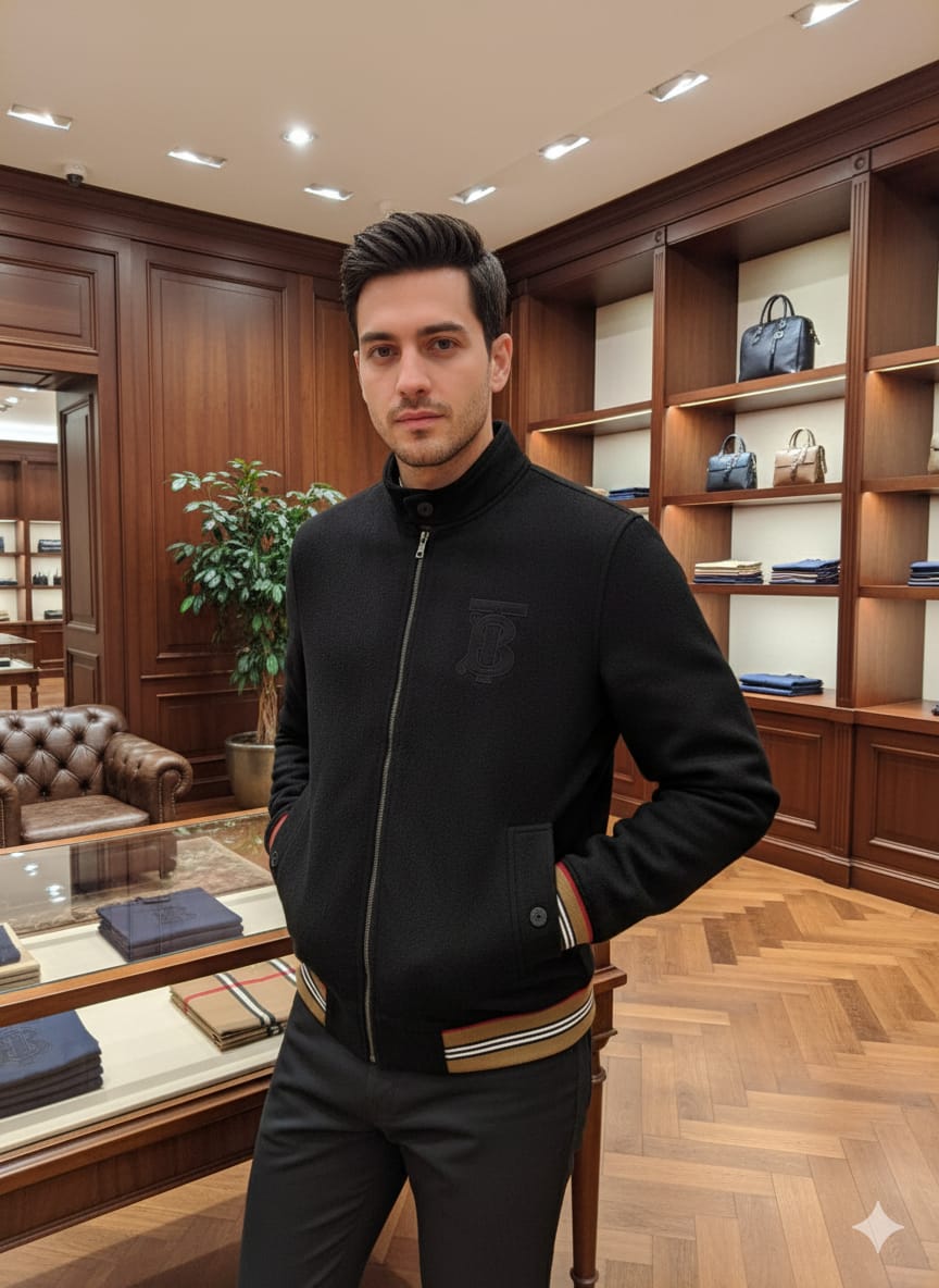 First Copy Burberry Tweed Jacket - Image 4