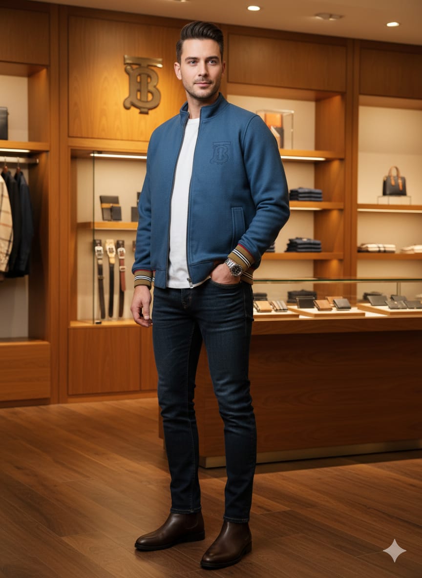 First Copy Burberry Tweed Jacket - Image 8