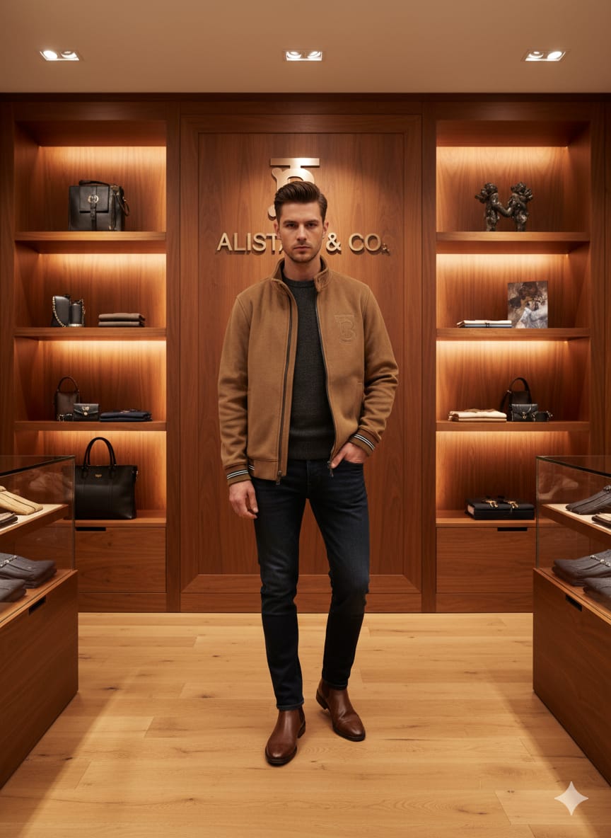 First Copy Burberry Tweed Jacket - Image 2