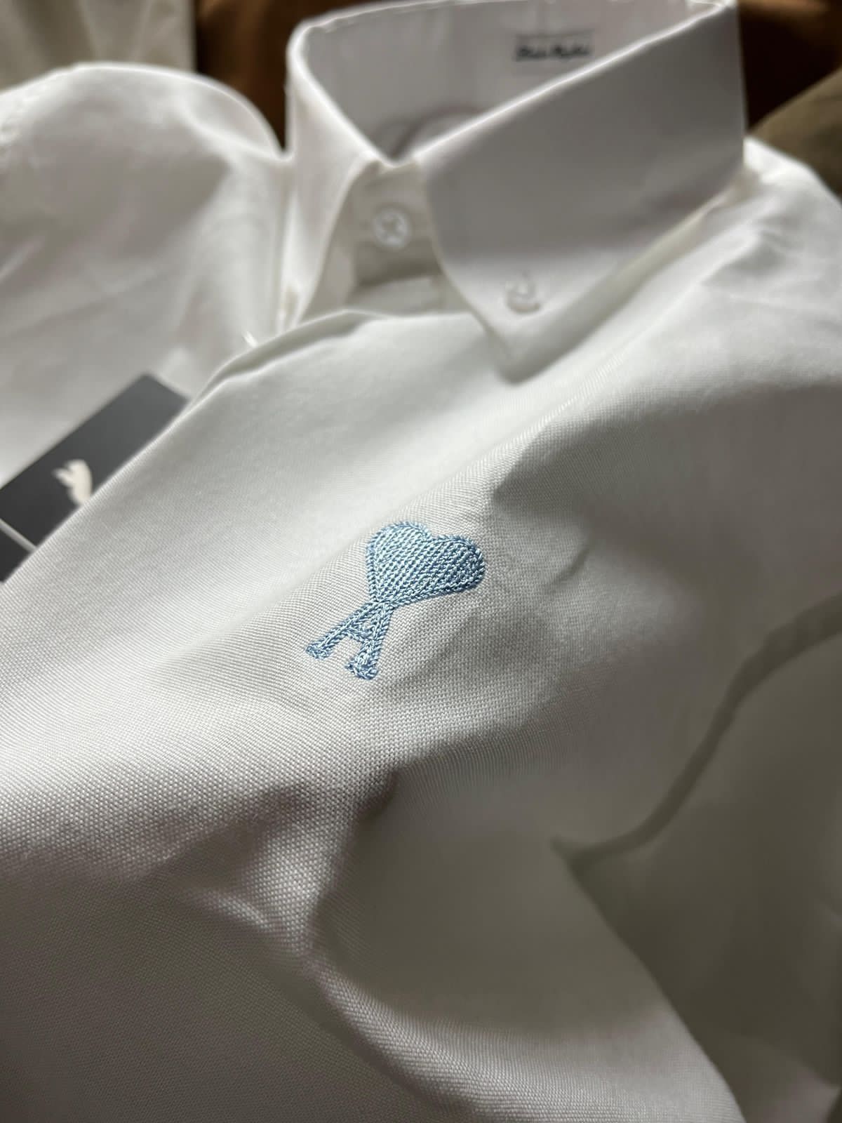 First Copy AMI Cotton Plain Shirt - Image 2
