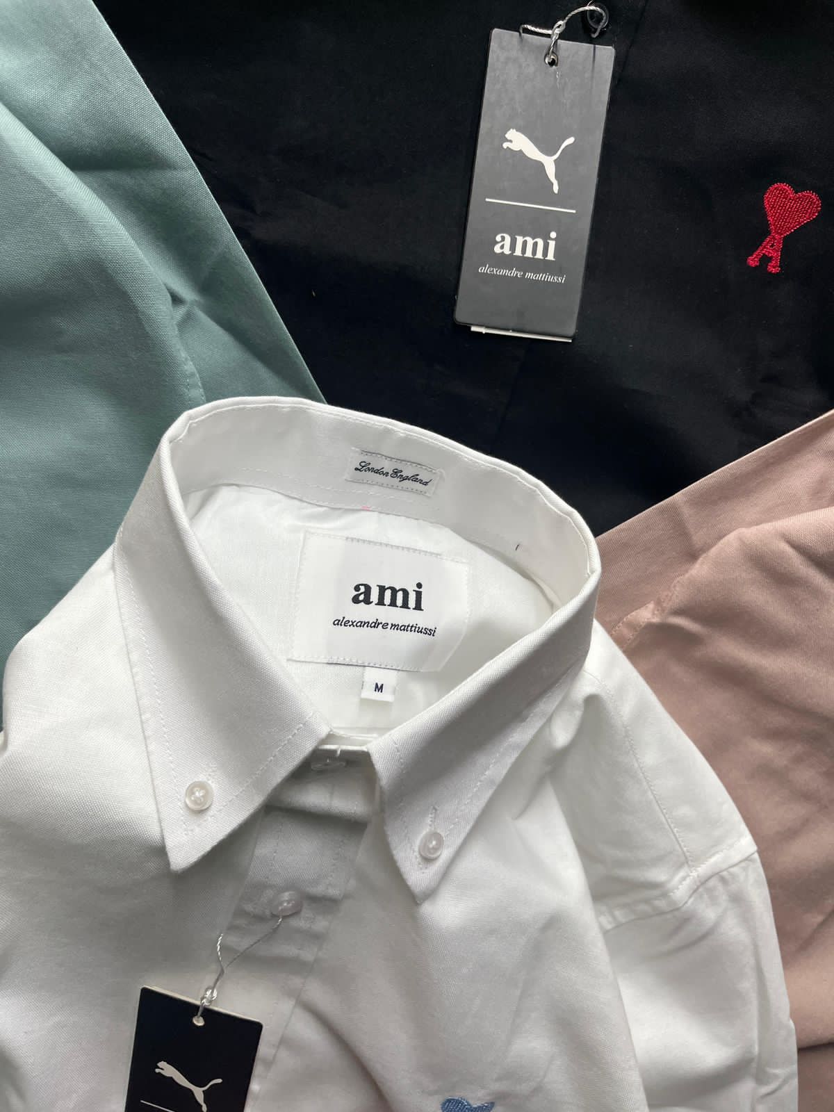 First Copy AMI Cotton Plain Shirt - Image 10