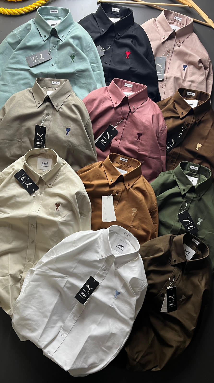 First Copy AMI Cotton Plain Shirt