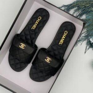 First Copy Chanel Black Flats