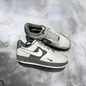 First Copy Nike Air Force 1 Grey Metallic Sneakers