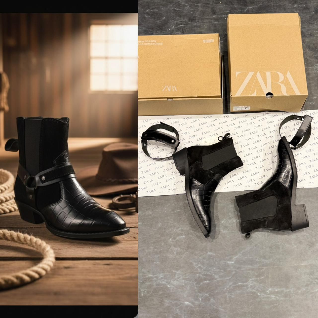 First Copy Zara Cowboy Boots - Image 8