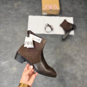 First Copy Zara Cowboy Brown Boots