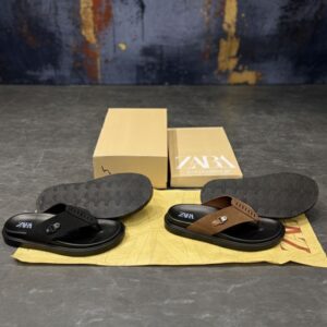 First Copy Zara Leather Slippers