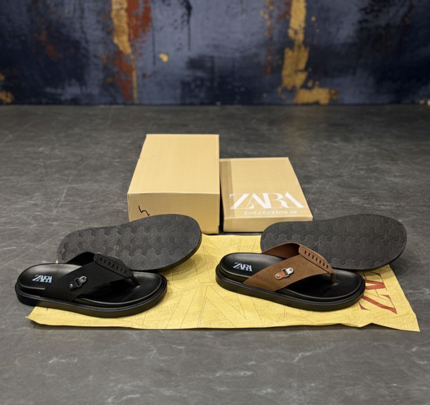 First Copy Zara Leather Slippers