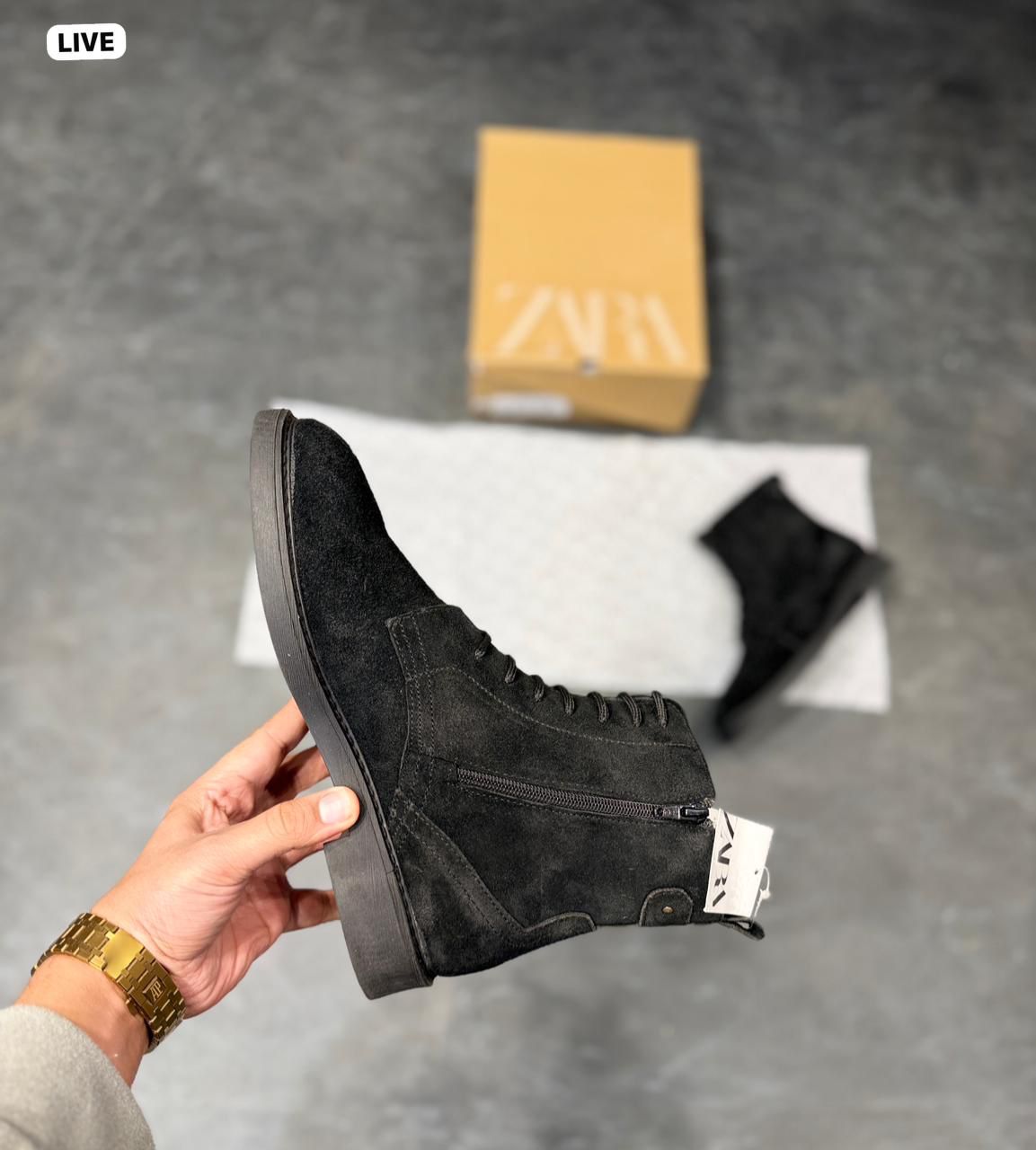 First Copy Zara Suede Zippy Boots - Image 5