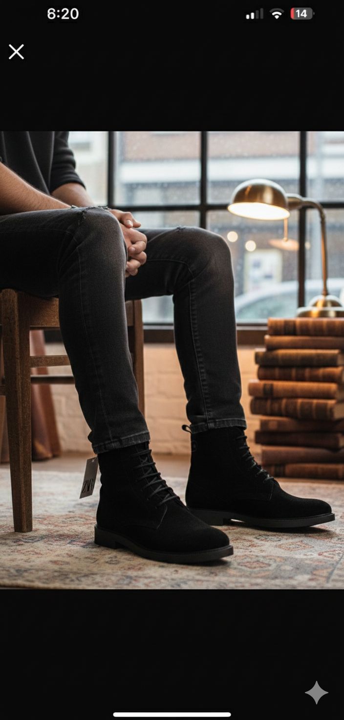 First Copy Zara Suede Zippy Boots - Image 4