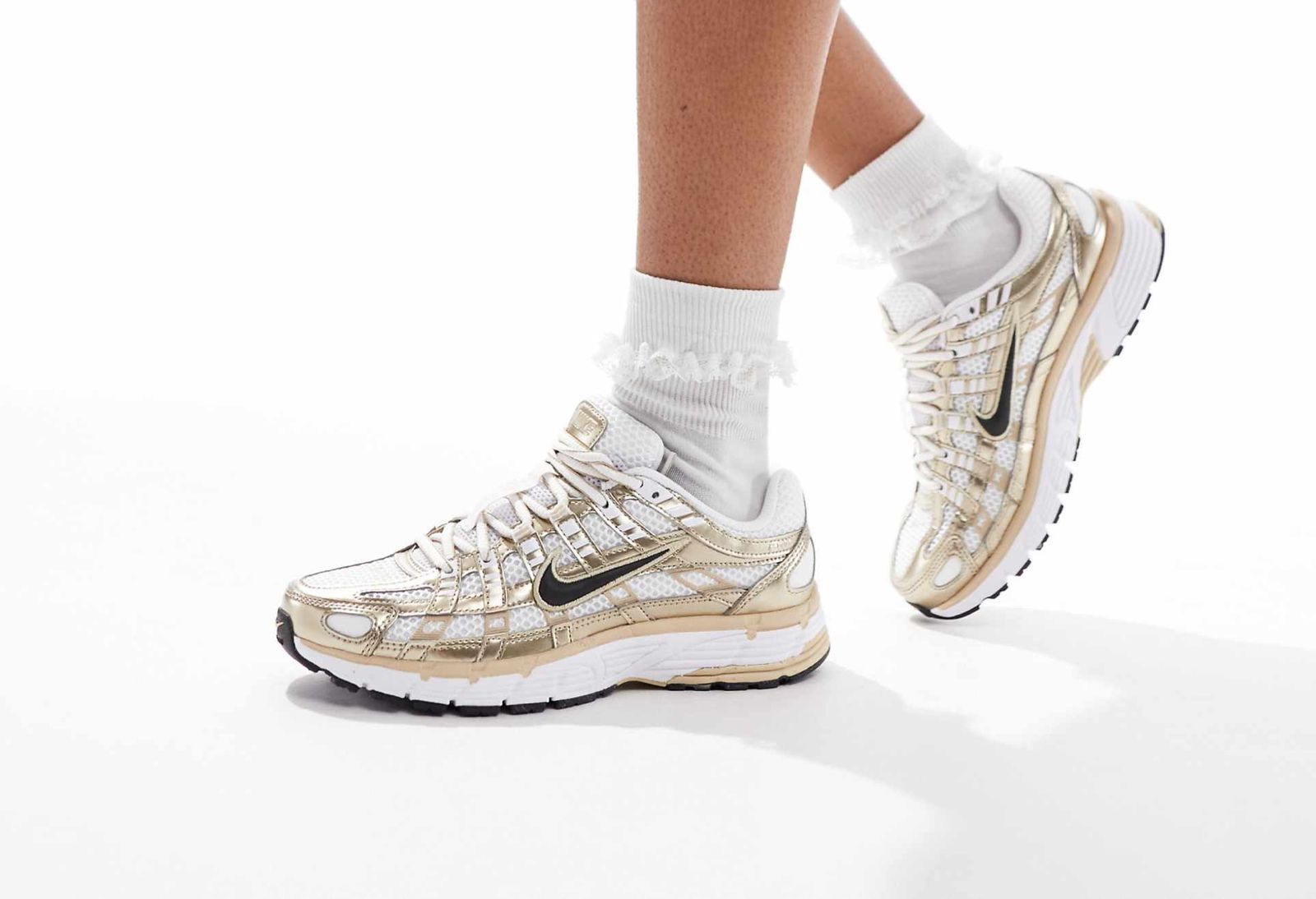Nike P-6000 Metallic Gold Trainers - Image 5