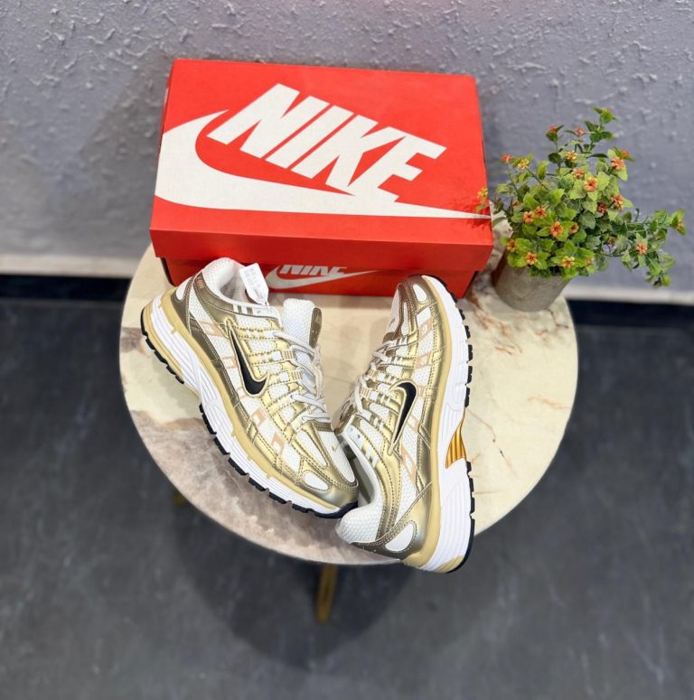 Nike P-6000 Metallic Gold Trainers - Image 4