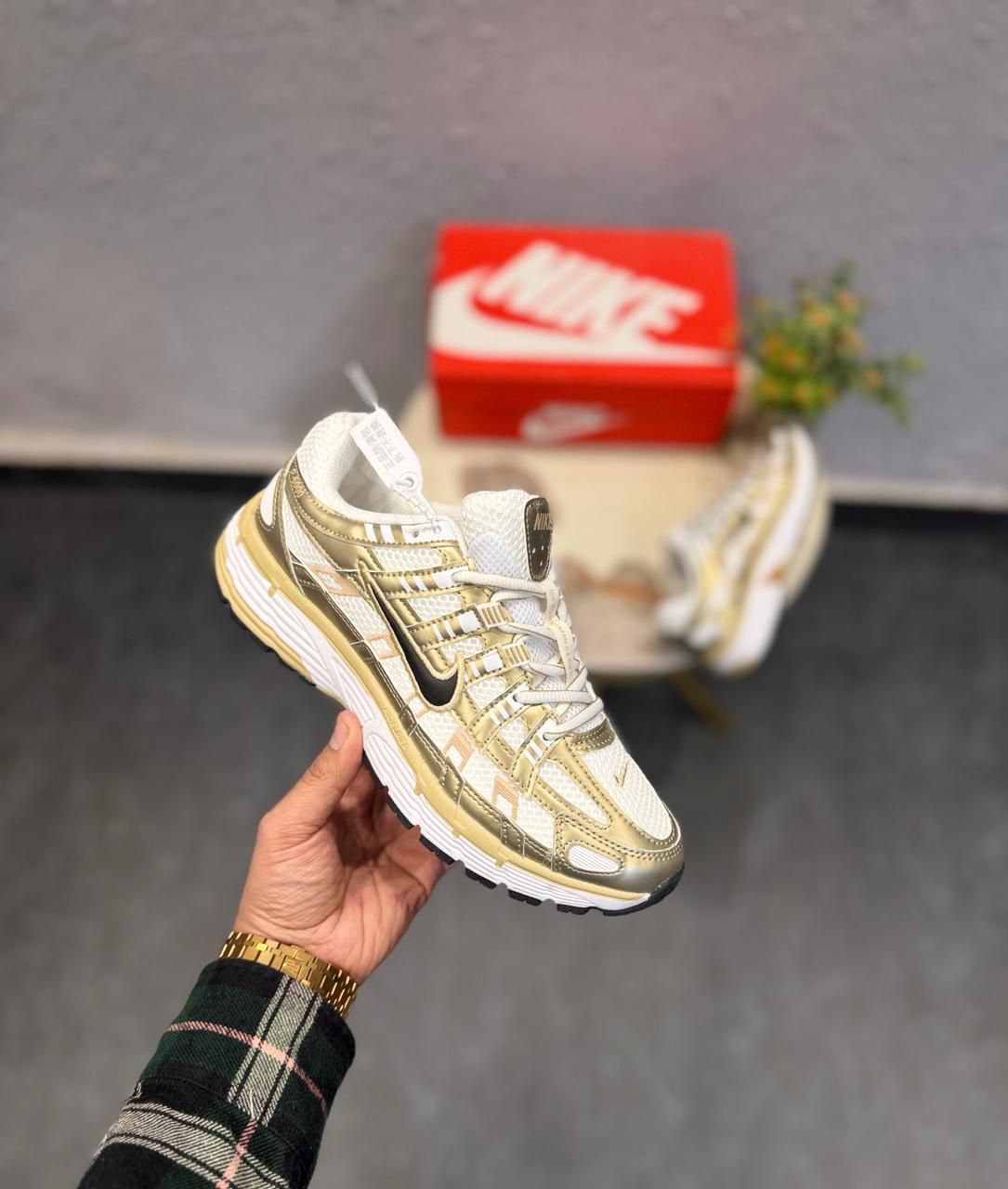 Nike P-6000 Metallic Gold Trainers