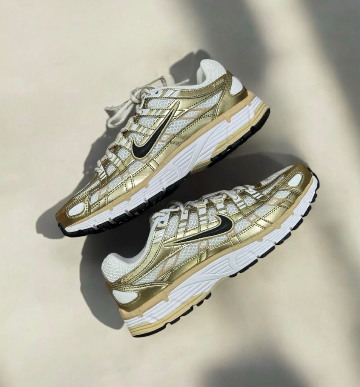 Nike P-6000 Metallic Gold Trainers - Image 3