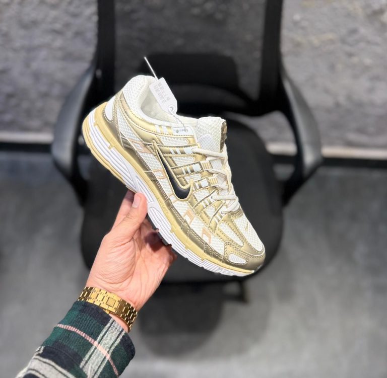 Nike P-6000 Metallic Gold Trainers - Image 2
