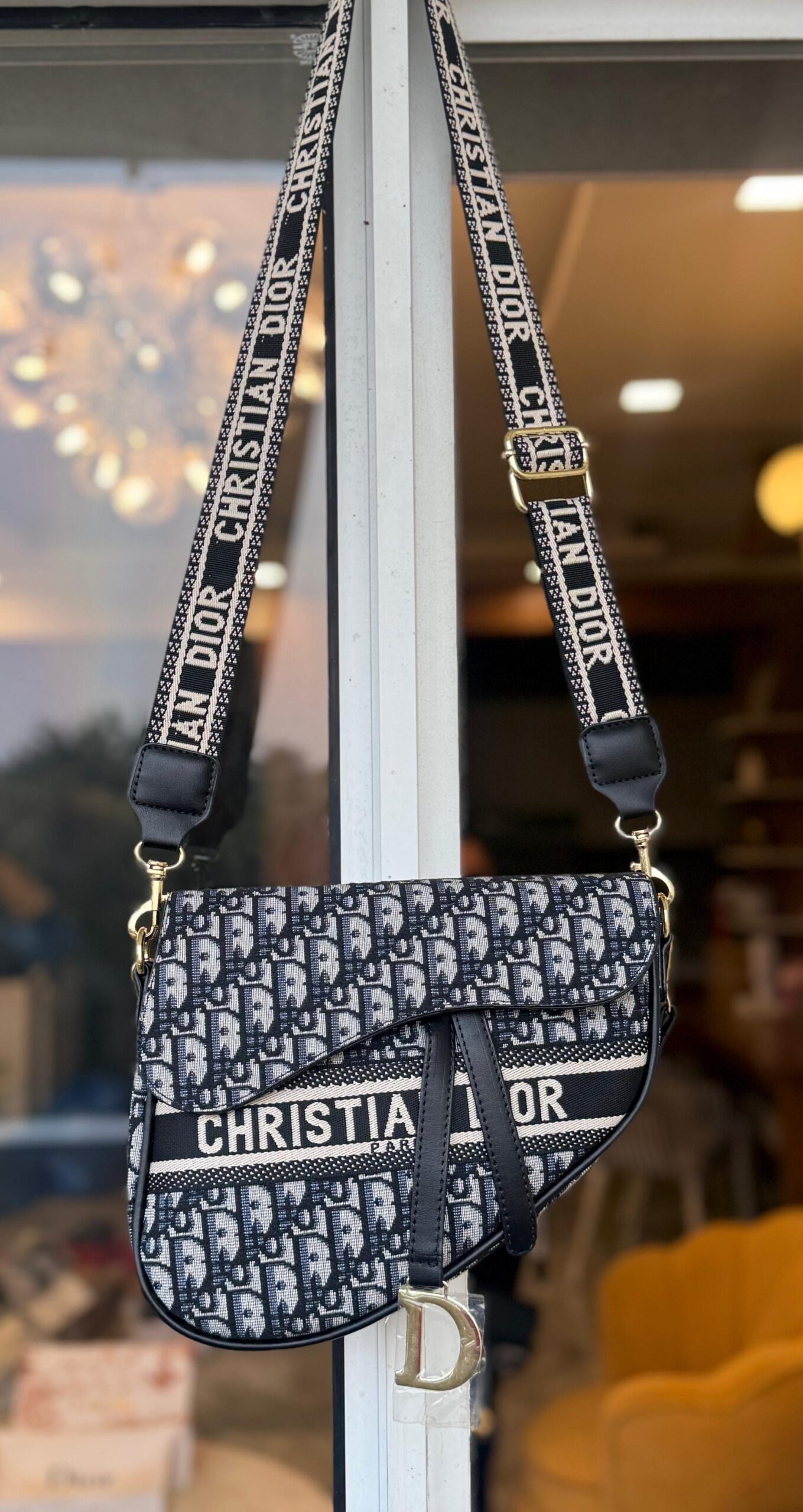 First Copy DIOR Printed Saddle Bag - Image 4