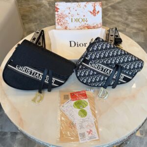 First Copy DIOR Printed Saddle Bag