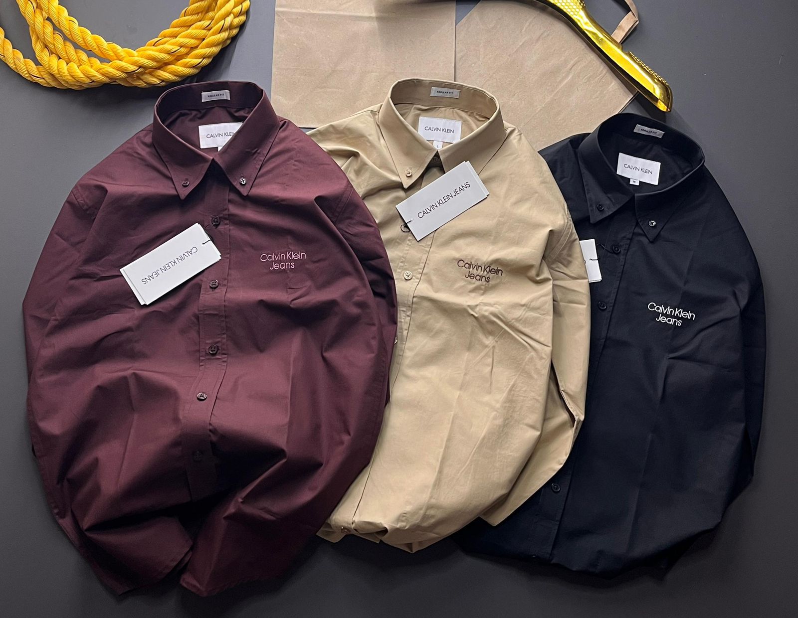 First Copy Calvin Klein Plain Shirt - Image 6