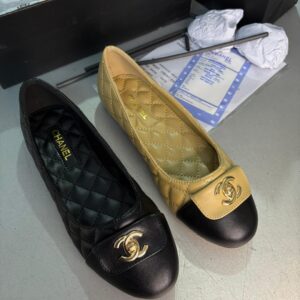 First Copy Chanel Leather Ballet Flats